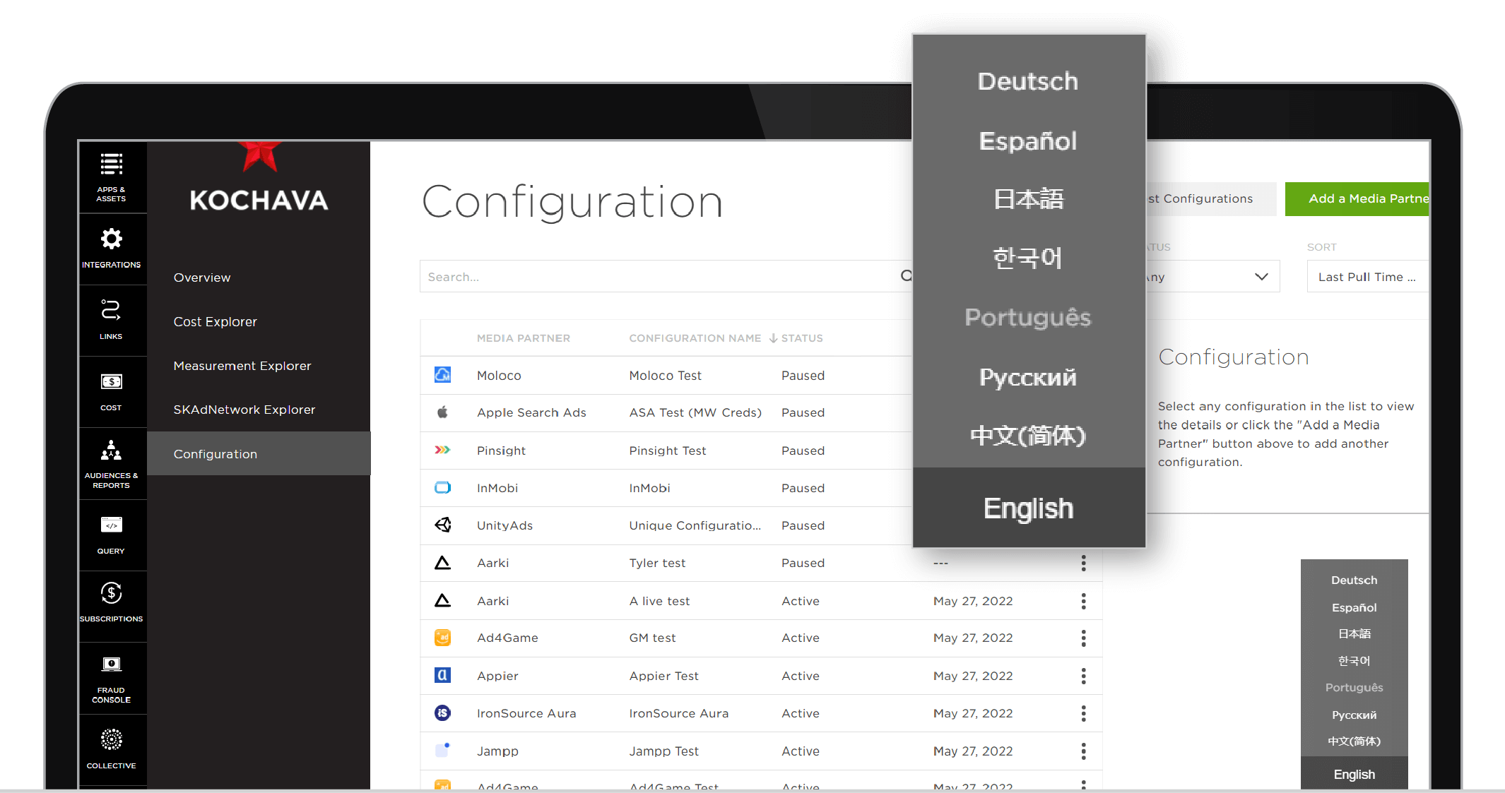 Dashboard localization