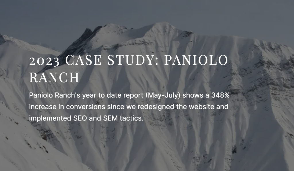 Paniolo Ranch case study van Snowmad Digital